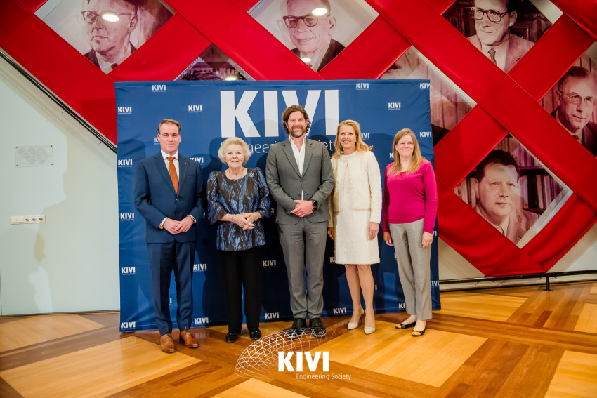 Prins Friso Ingenieursprijs 2026 group photo with Princess Beatrix at KIVI